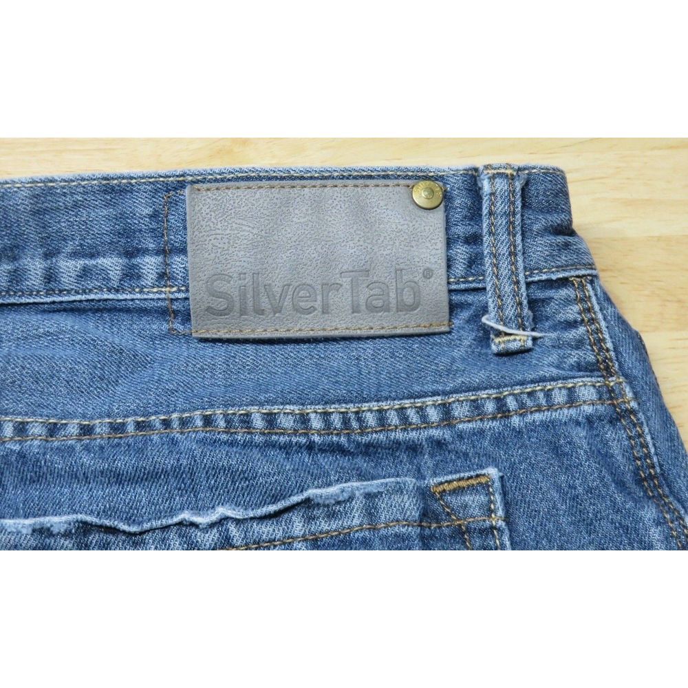 Mens Levis SilverTab Baggy Fit Jeans Size‎ 34x32 Blue Cotton Denim Y2K Vintage - Picture 8 of 11
